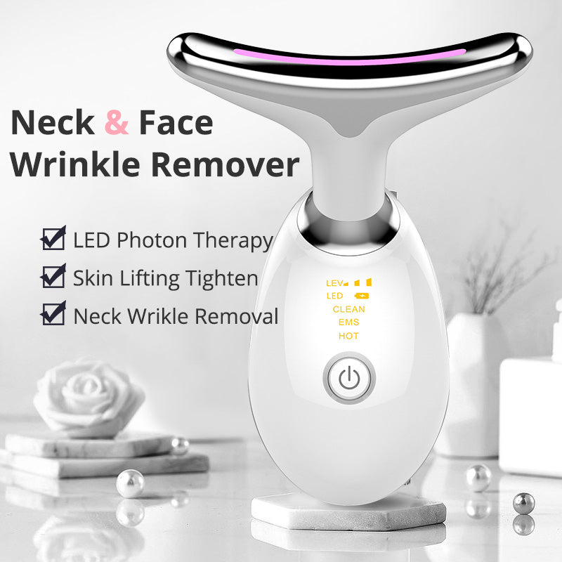 EMS Thermal Neck Lifting And Tighten Massger Electric Microcurrent Wrinkle Remover
